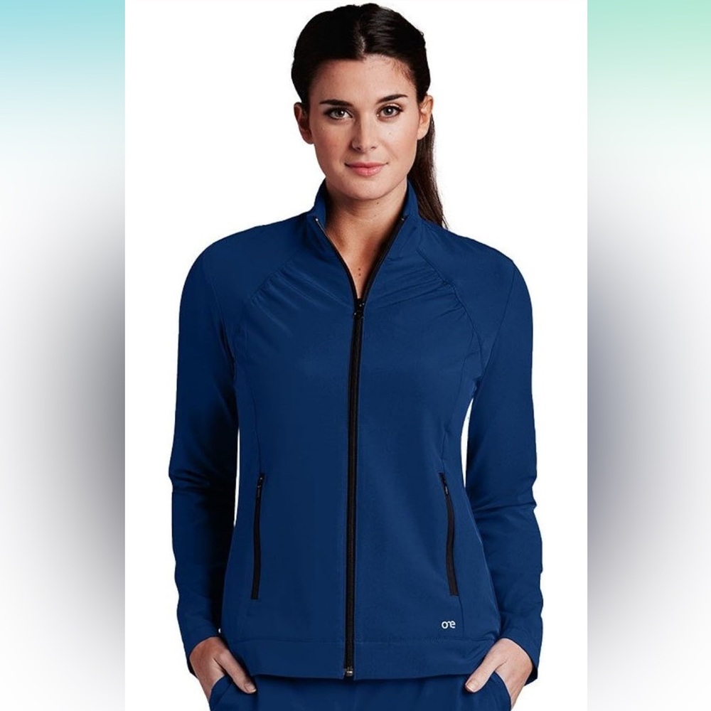 Barco One
2 Pocket Zip Front Jacket- color indigo (navy)